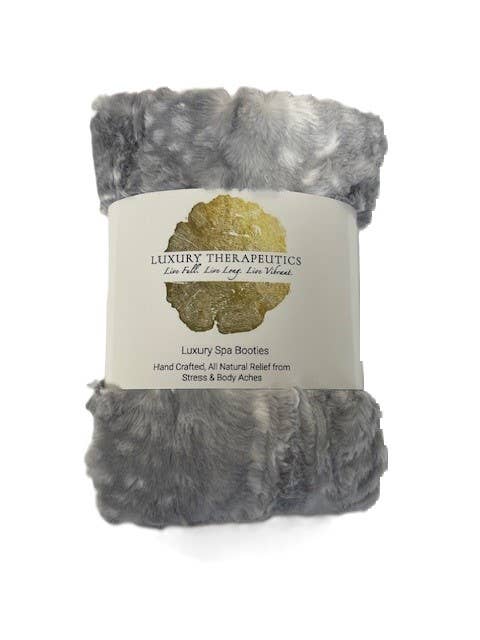 Heatable Luxury Spa Booties - Lux Silver Fawn Fur