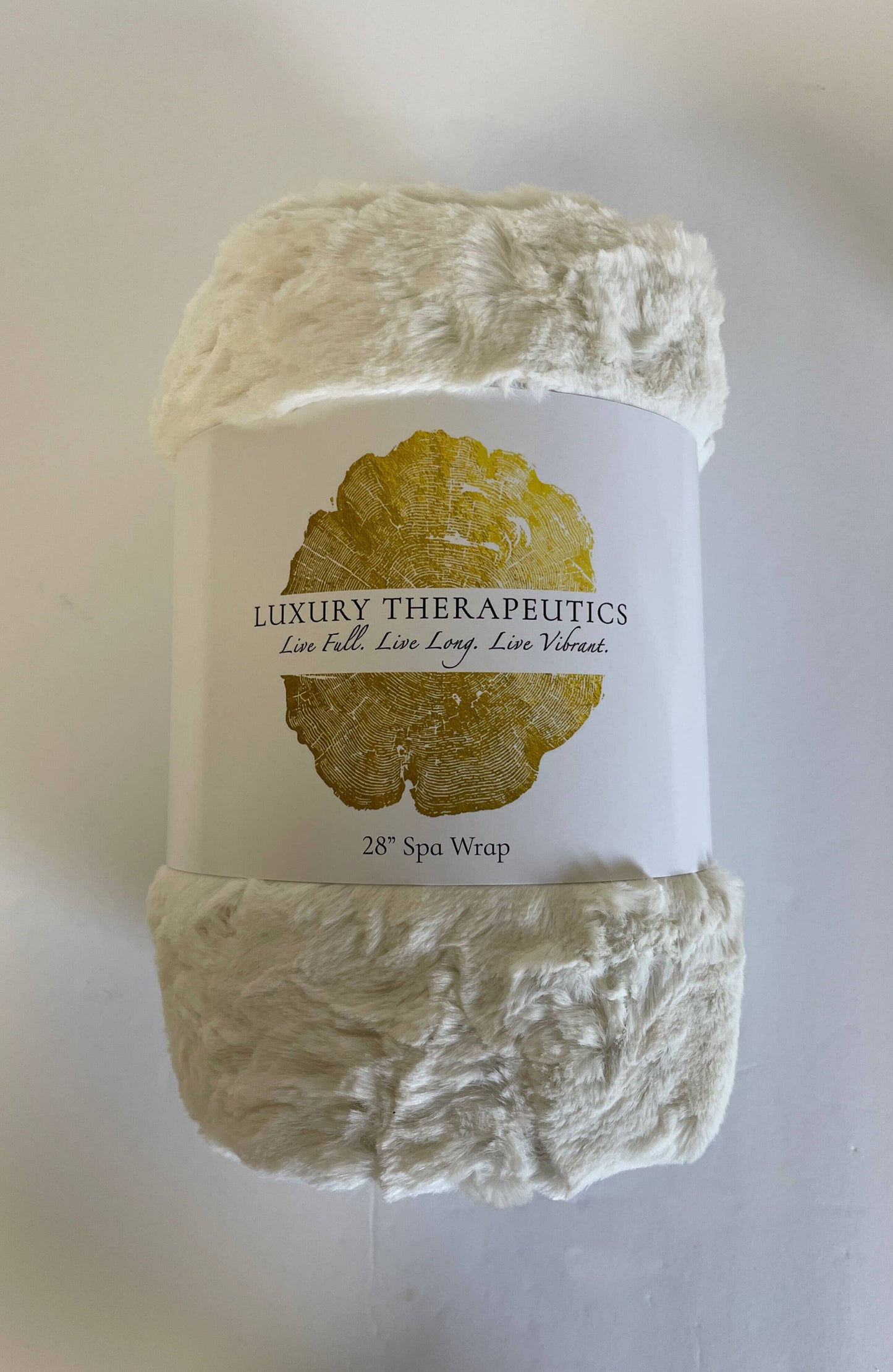 Heatable Therapy Spa Wrap- Lux Fur White
