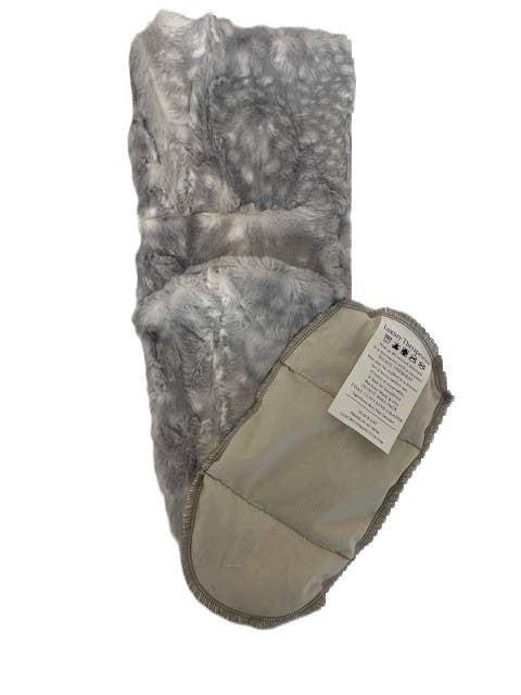 Heatable Luxury Spa Booties - Lux Silver Fawn Fur