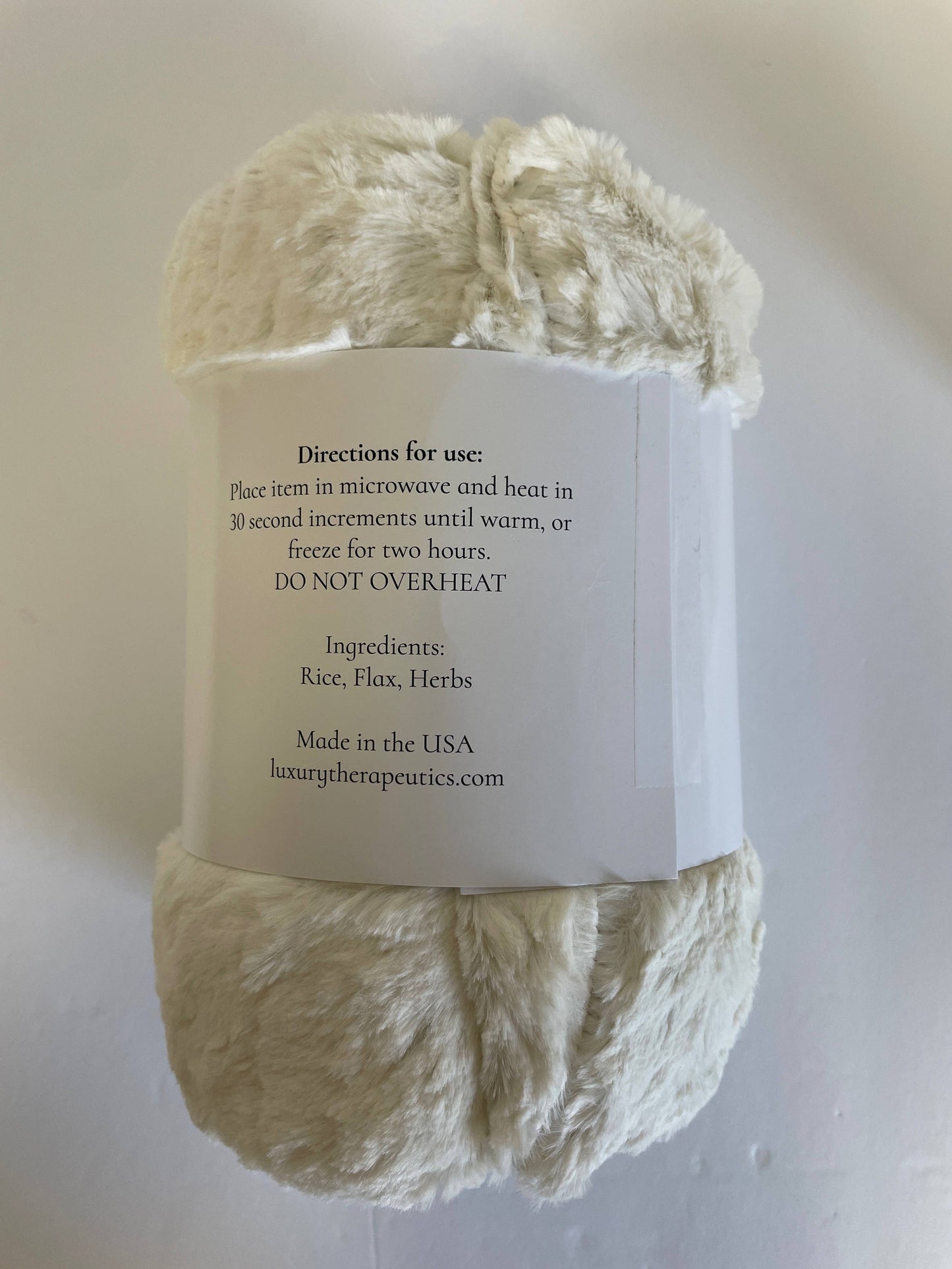 Heatable Therapy Spa Wrap- Lux Fur White