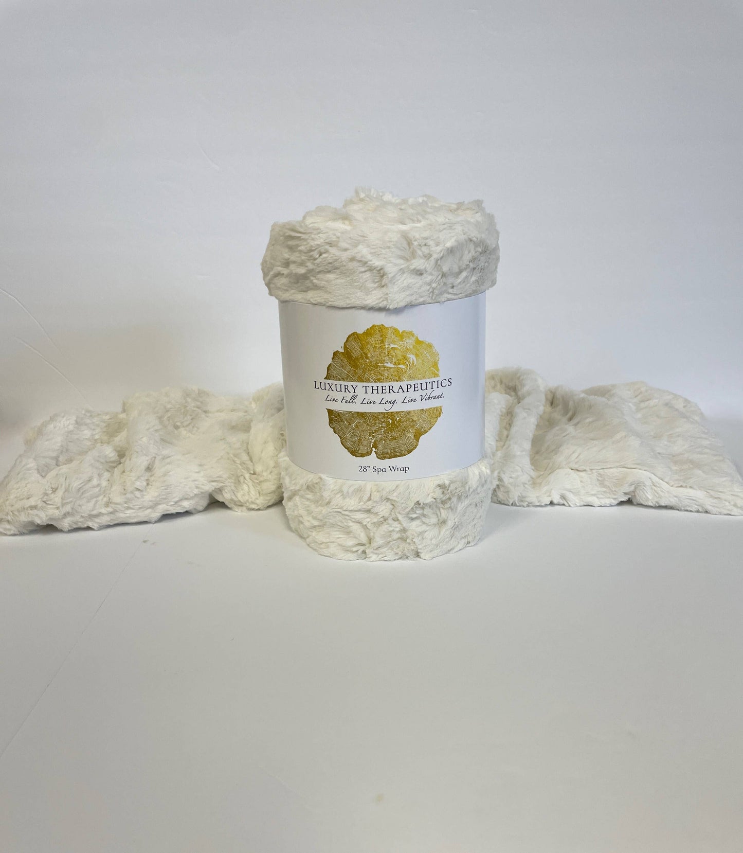 Heatable Therapy Spa Wrap- Lux Fur White