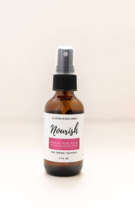 Rose Water Toner & Facial Mist with Rose Quartz Crystals