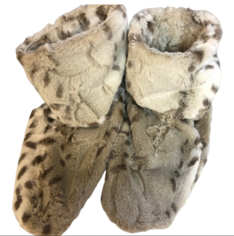 Heatable Luxury Spa Booties - Lux Fur White