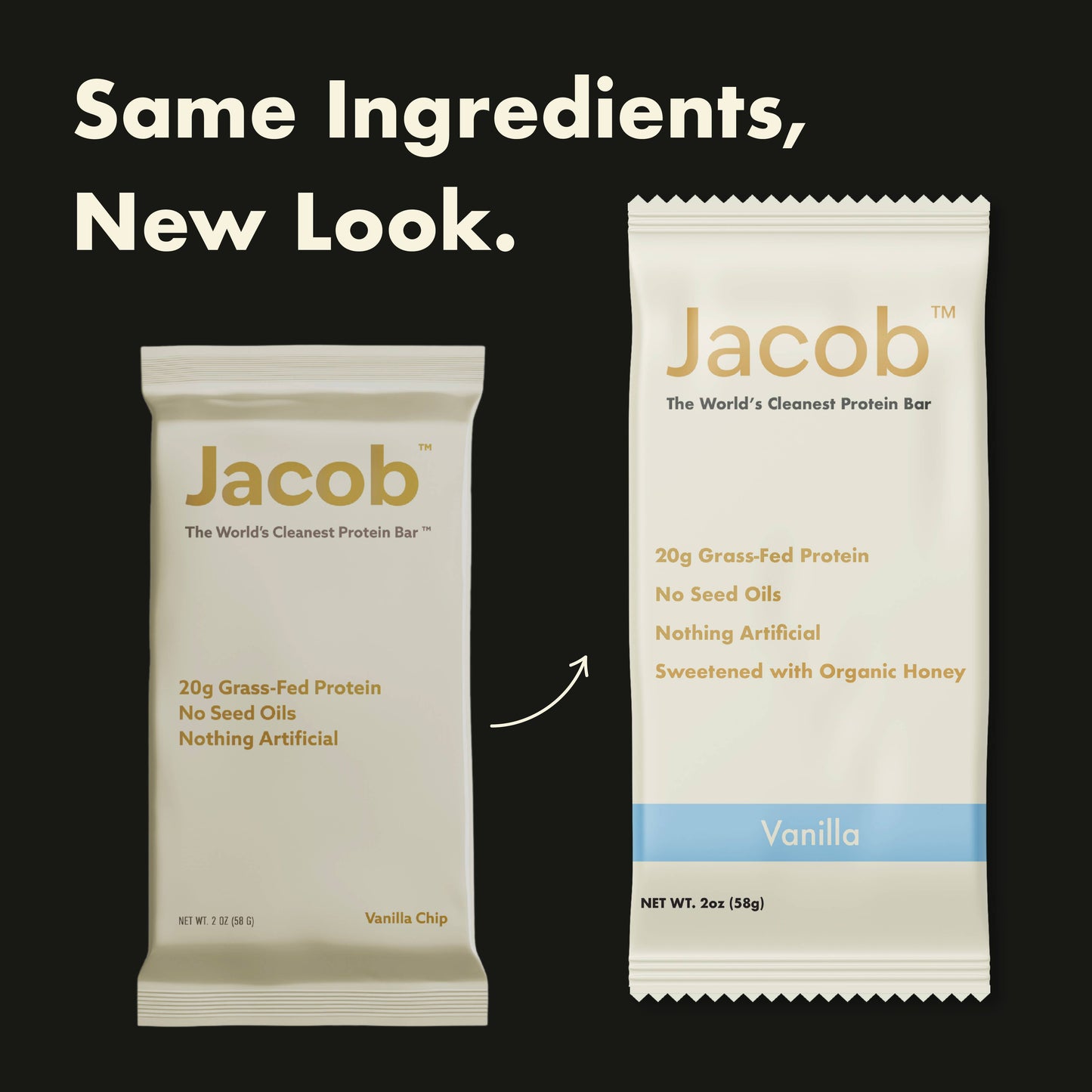 Jacob Protein Bar - Grass-Fed Organic Protein Snack Bar