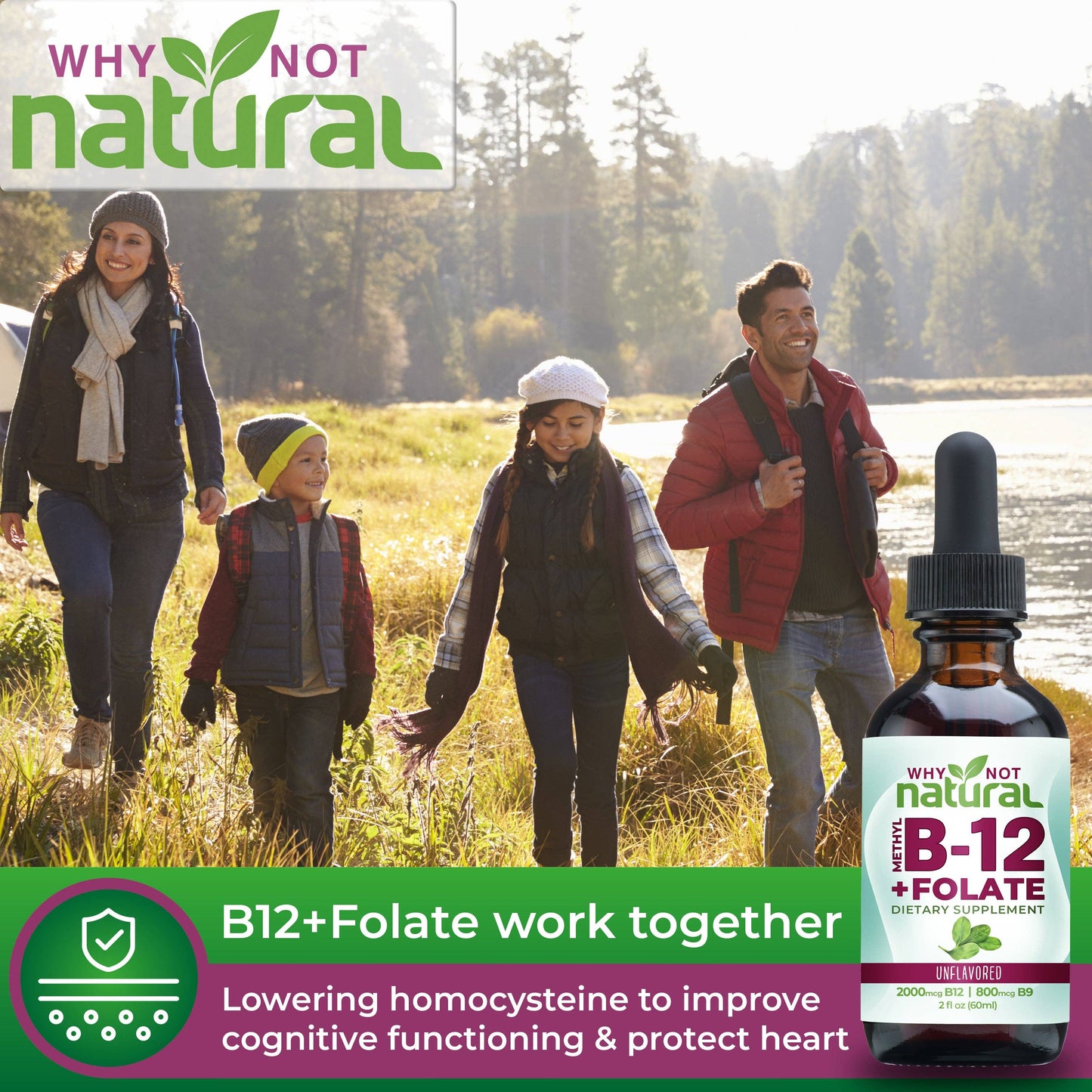 Vitamin B12 Liquid Plus Folate - Organic & Vegan Drops