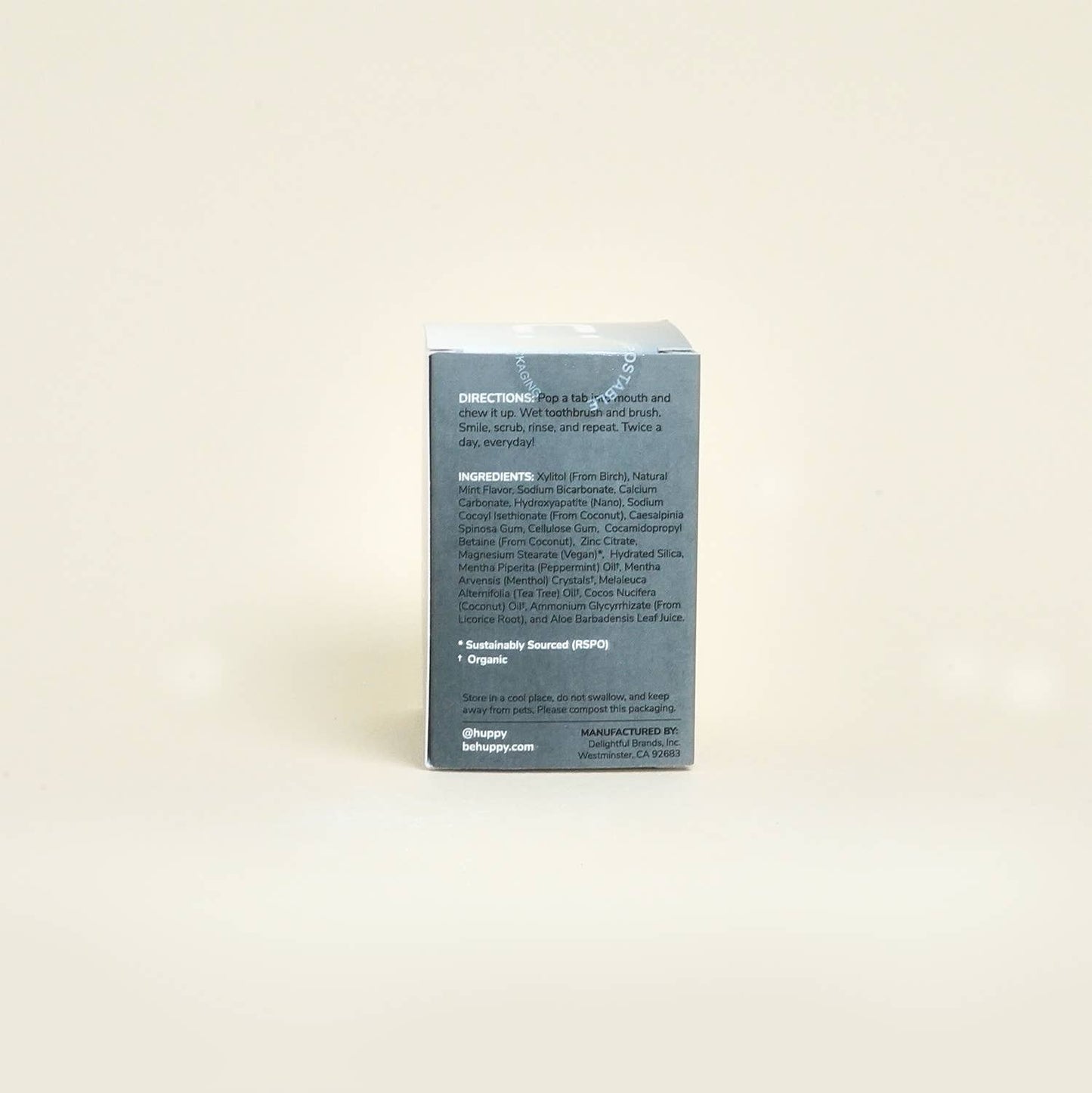 Charcoal Mint Fluoride-Free Toothpaste Tablets