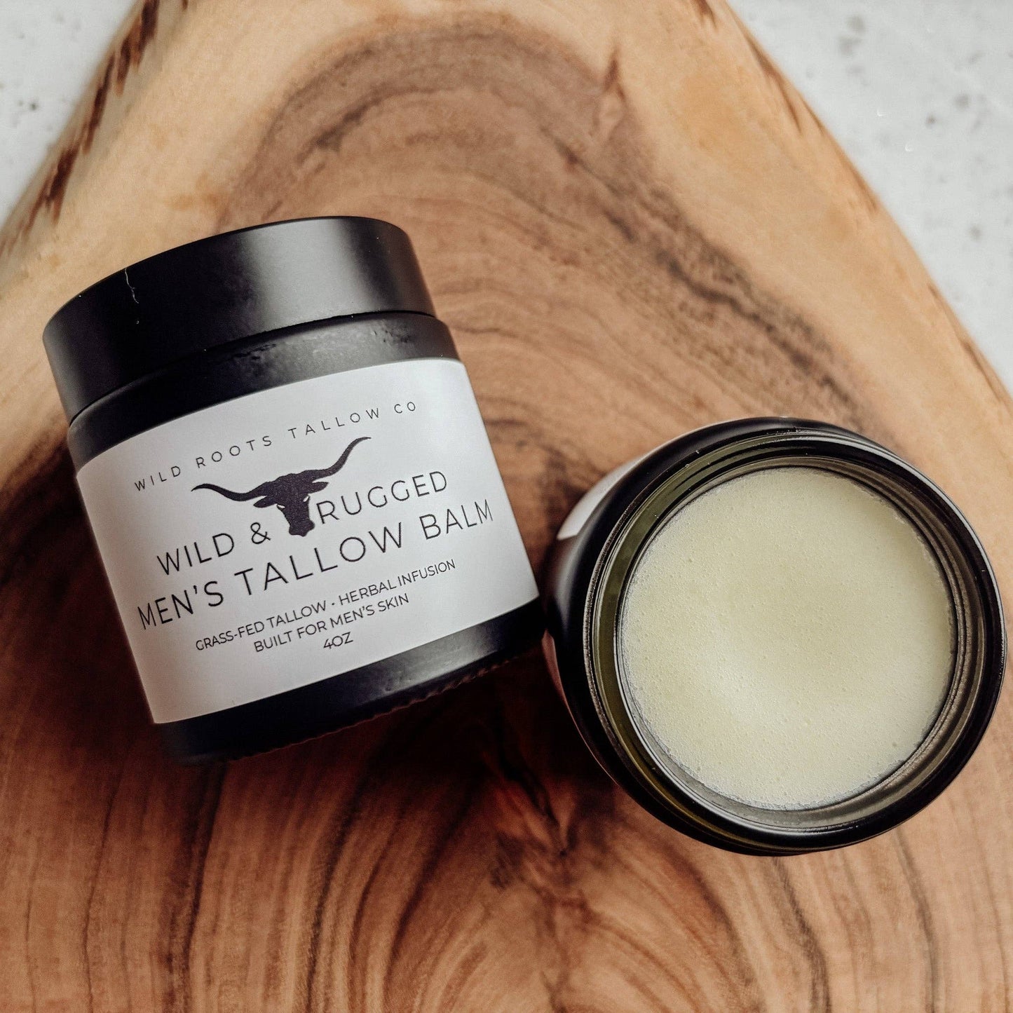 Wild & Rugged Men's Tallow Balm | Hemp + Yarrow 