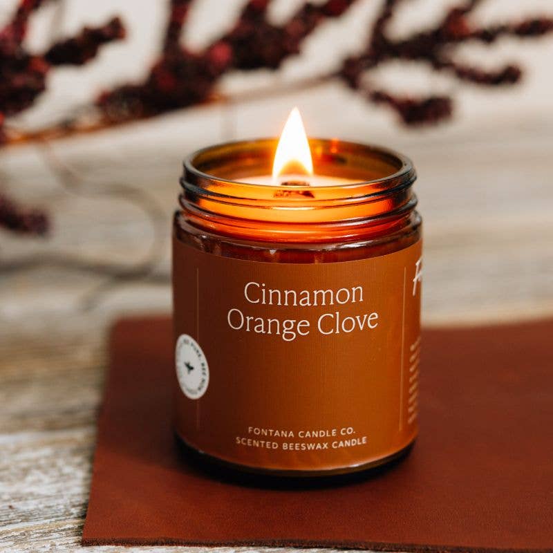 Cinnamon Orange Clove Beeswax & Essential Oil Jar Candle