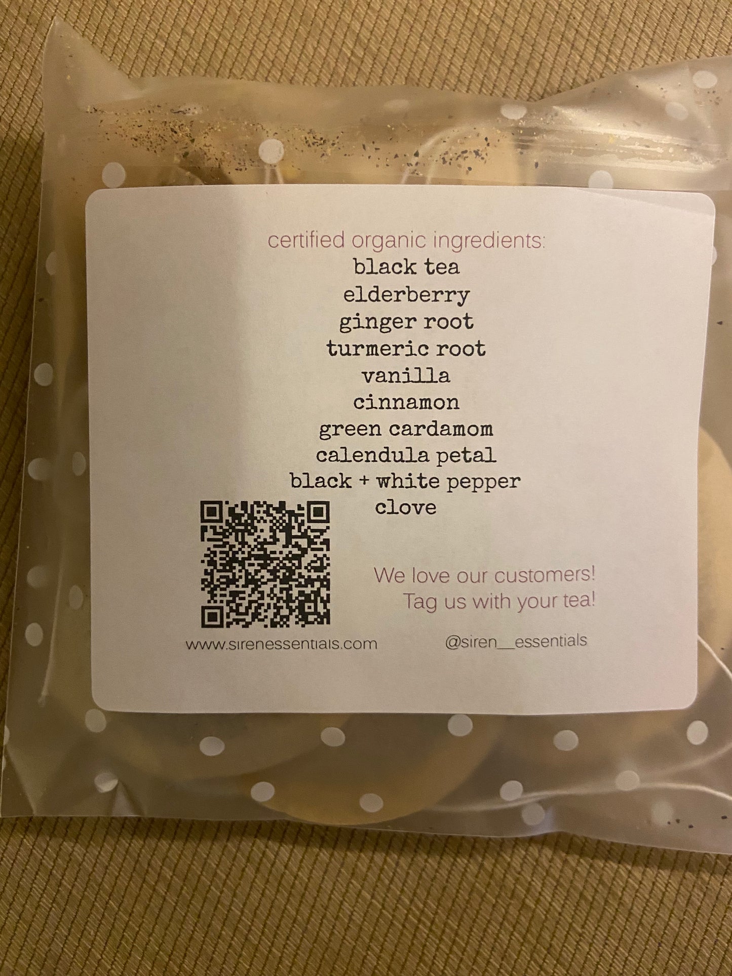 Siren Essentials Organic Herbal Tea