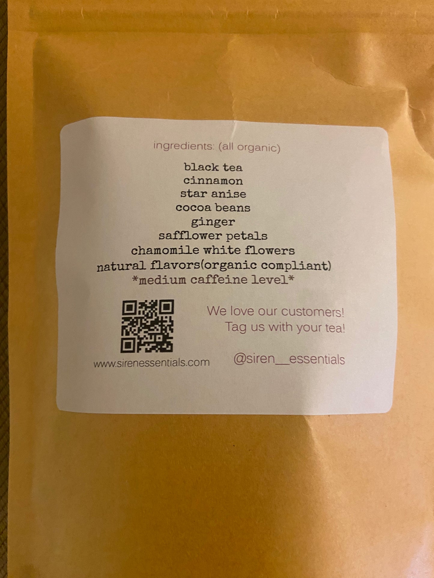 Siren Essentials Organic Herbal Tea