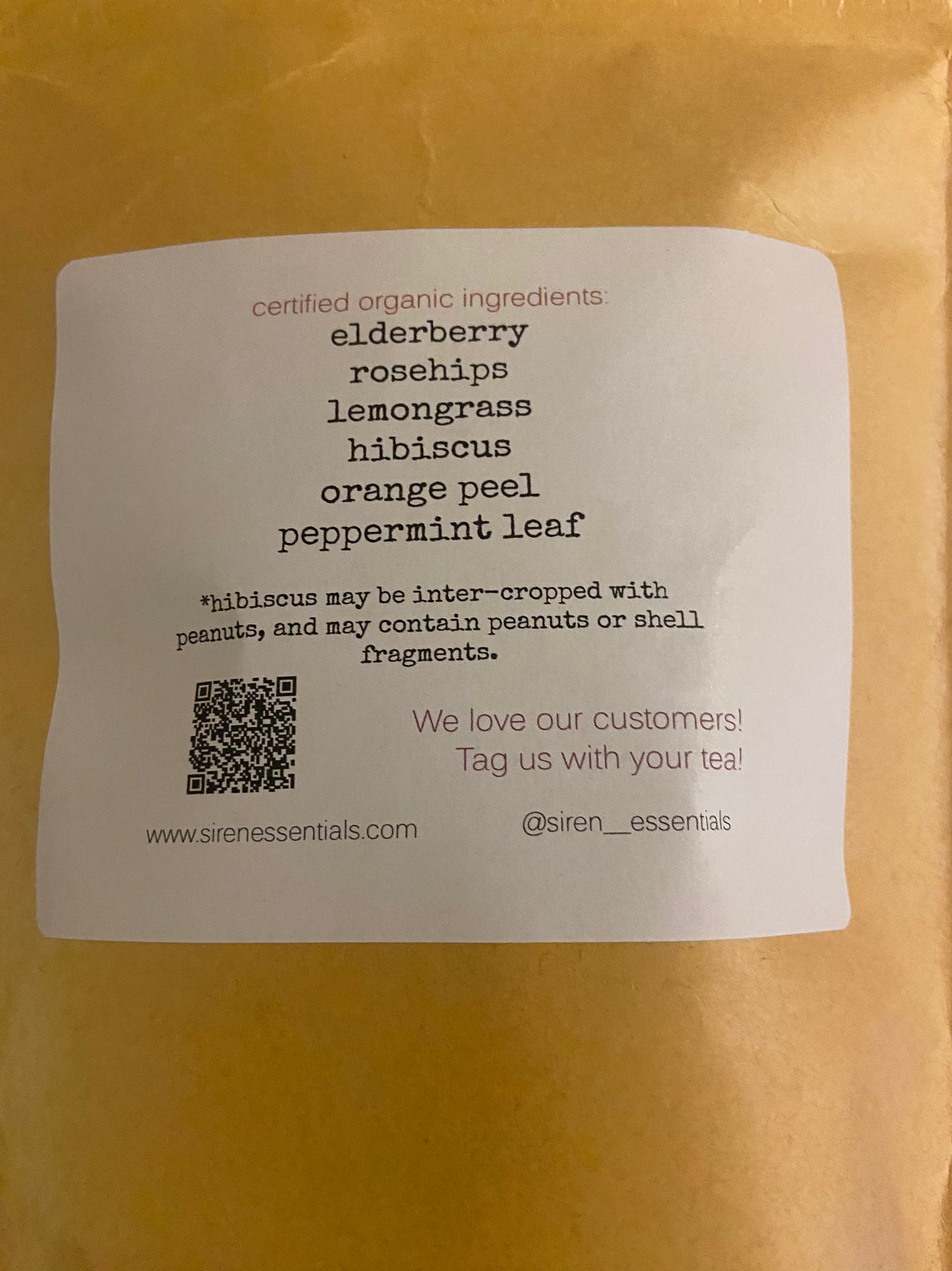 Siren Essentials Organic Herbal Tea