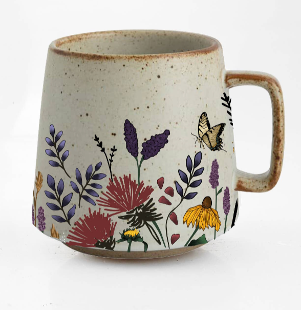 Floral Bloom Stoneware Mug