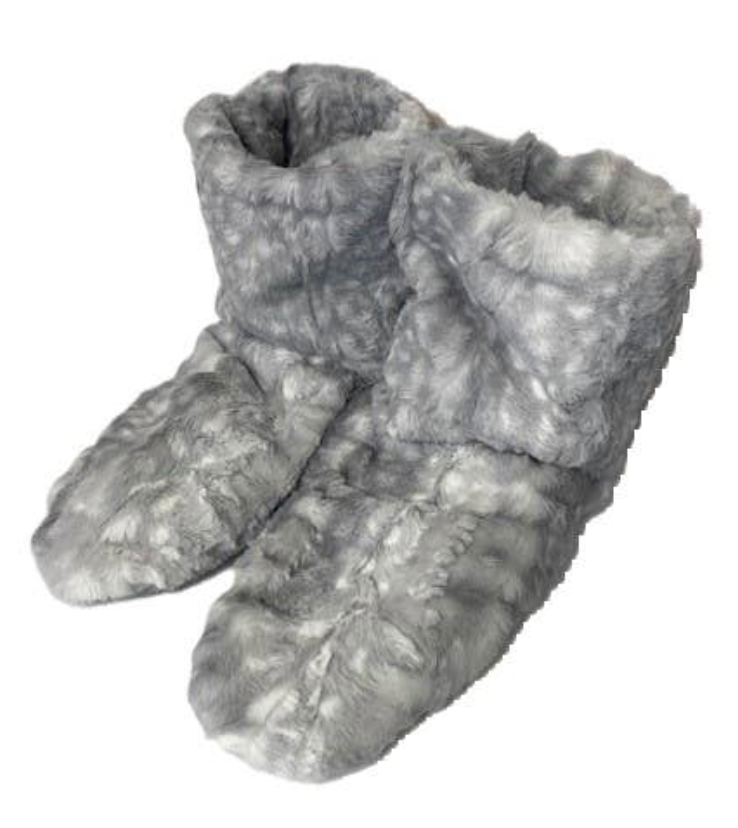 Heatable Luxury Spa Booties - Lux Fur White