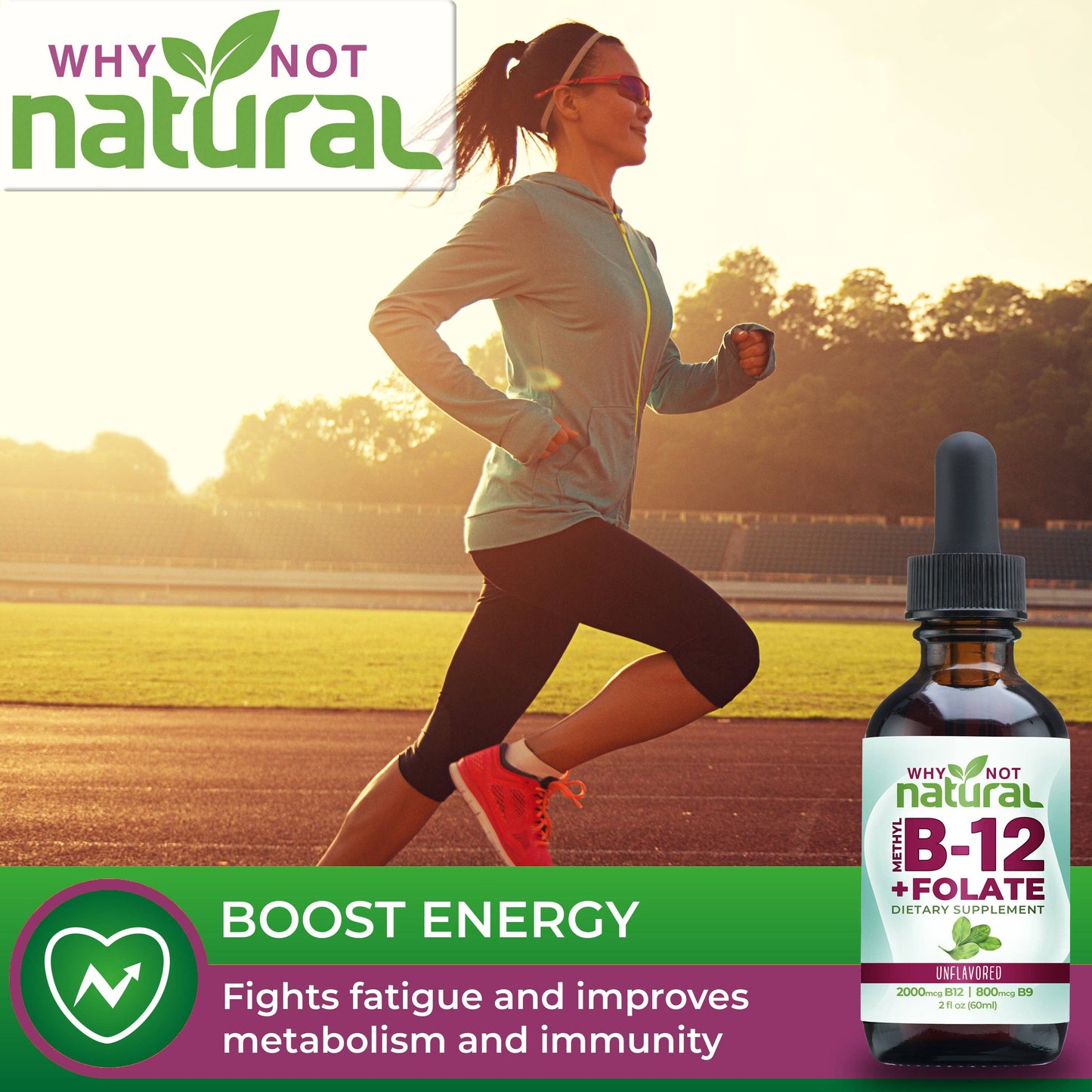 Vitamin B12 Liquid Plus Folate - Organic & Vegan Drops