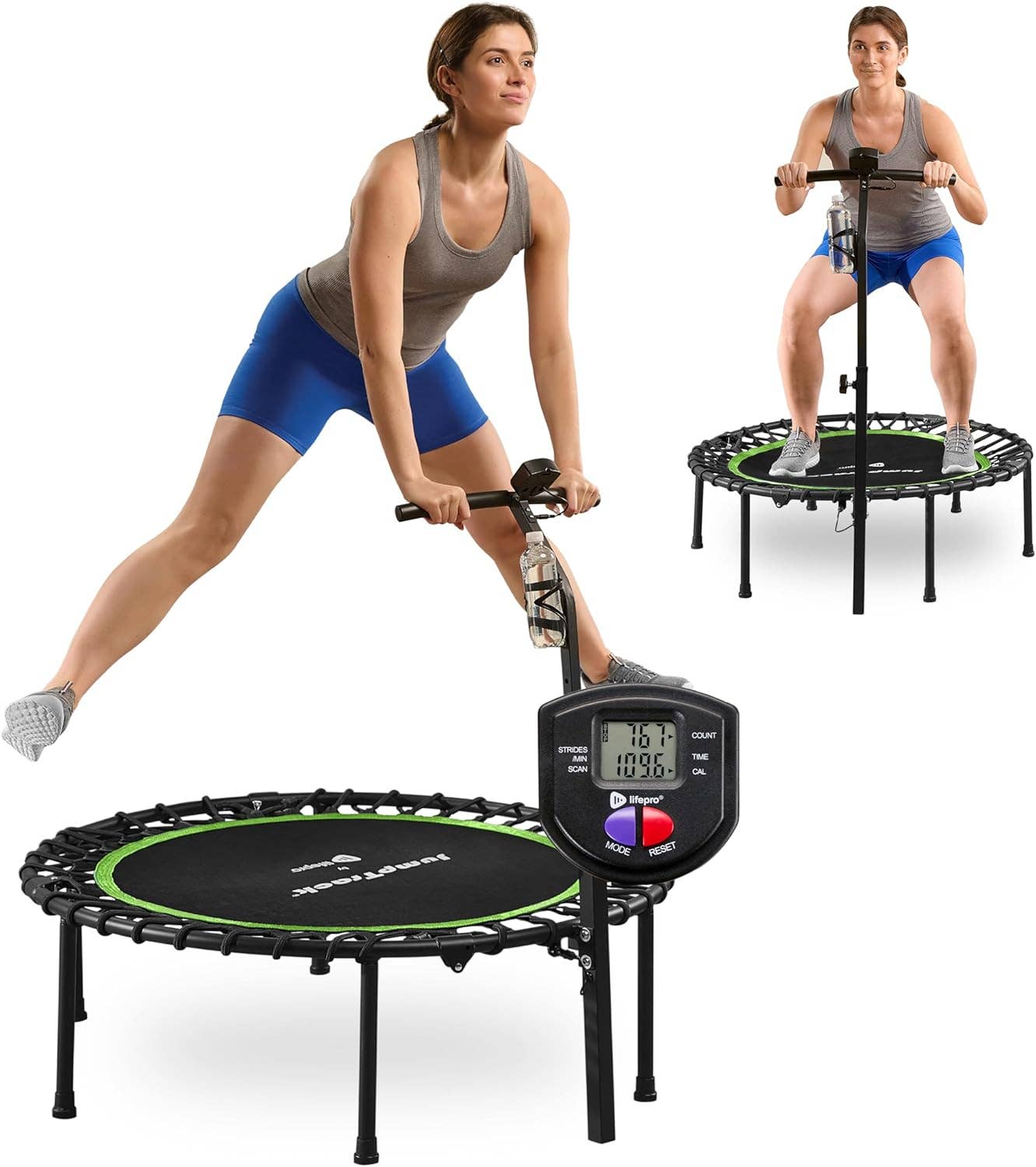 Lifepro JumpTrack 40" Rebounder Trampoline with Counter