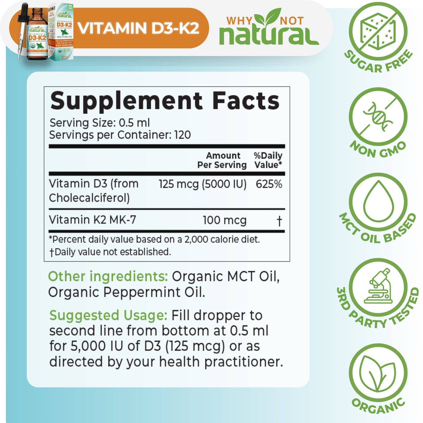 Organic Vitamin D3-K2 (MK-7)