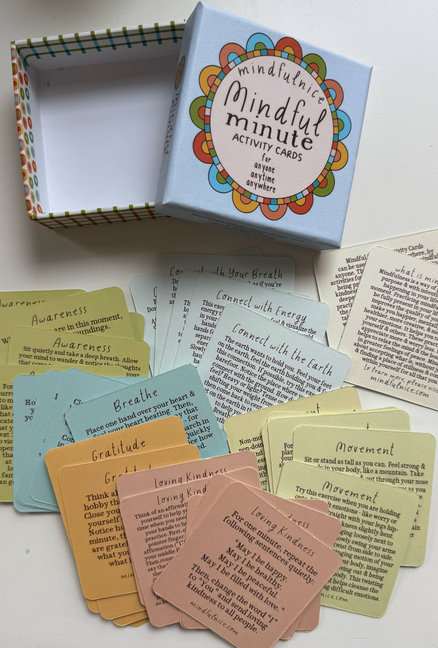 Mindful Minute Activity Cards for Mental Health & Wellness