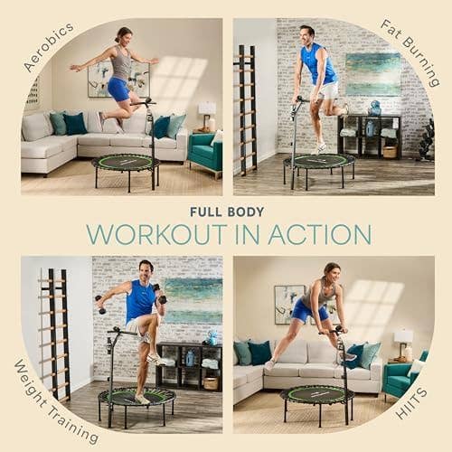 Lifepro JumpTrack 40" Rebounder Trampoline with Counter